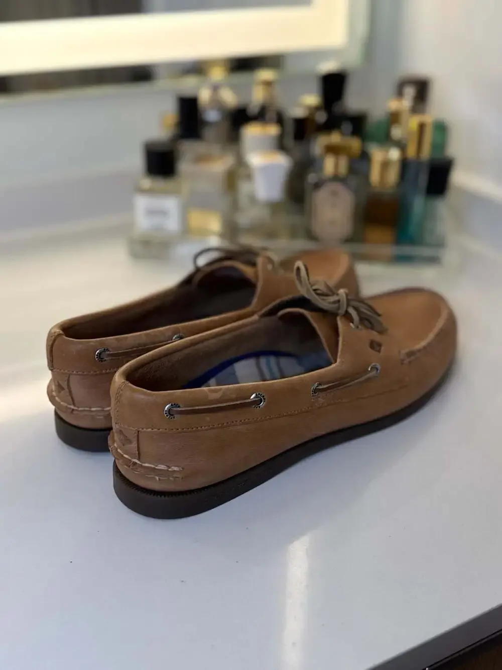 New Sperry Authentic Original 2-Eye Brown Leather Boat Shoes Sz 10.5